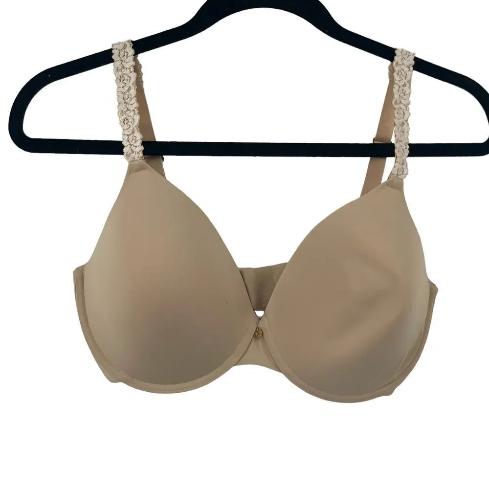Natori Rose Dream Custom Coverage Underwire T Shirt Bra 731080‎ Tan 34DDD